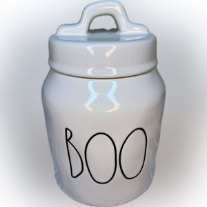 Rae Dunn white Baby BOO Canister